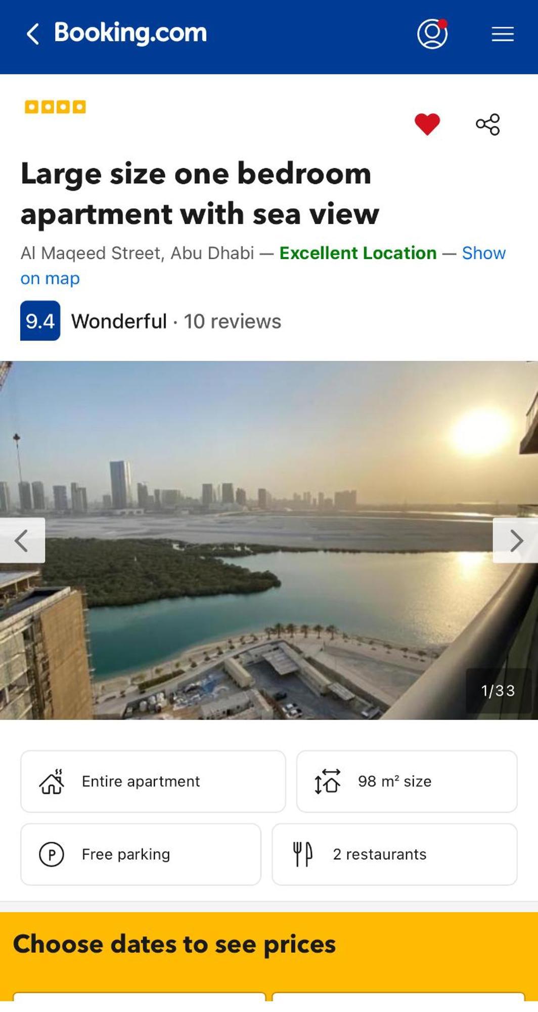 Large Size One Bedroom Apartment With Sea View Abu Dhabi Luaran gambar